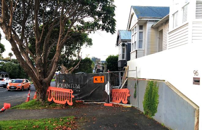 Quantum Construction are currently repairing the failed retaining walls at 92-94 Williamson Ave.